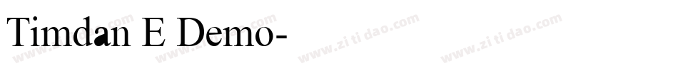 Timdan E Demo字体转换